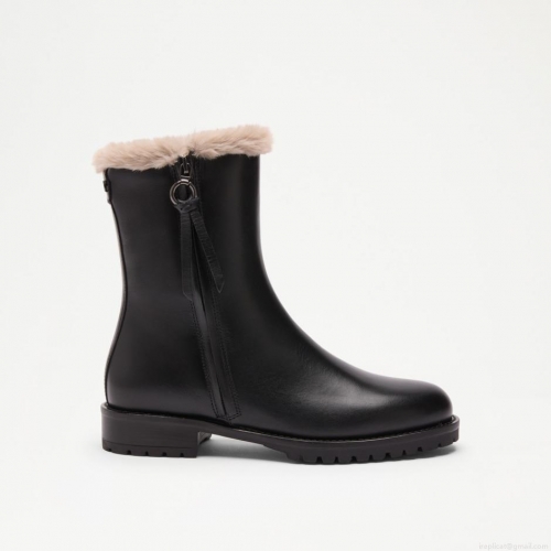 Russell & Bromley LAKE Side Zip Faux Fur Lined Boot